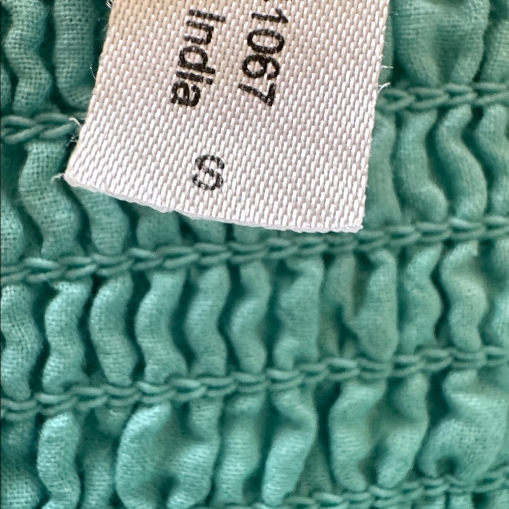 Feminine Floral Ruffle Mini Skort Linen Cotton Blend Aqua Size S - Picture 4 of 6